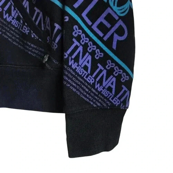 Aritzia TNA hoodie cotton blend sweatshirt Whistler ski snowboard black  wm L - Picture 6 of 12